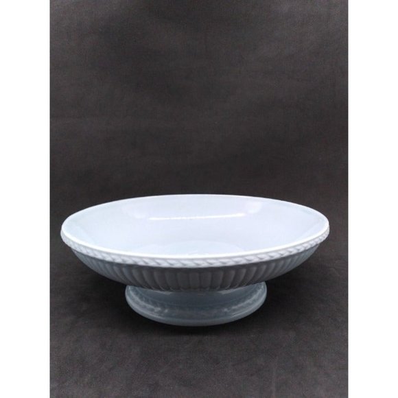 Vintage Wedgwood England pale blue CLYDE / EDME pattern 9" compote footed bowl